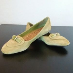 Coach Sage Green Suede Flats sz 8